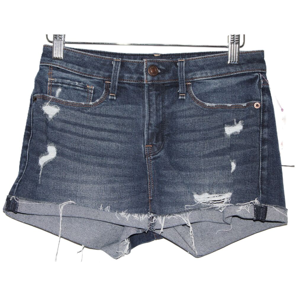 Abercrombie & Fitch Harper Low Rise Short Blue Denim Jean Shorts Size 24 00
